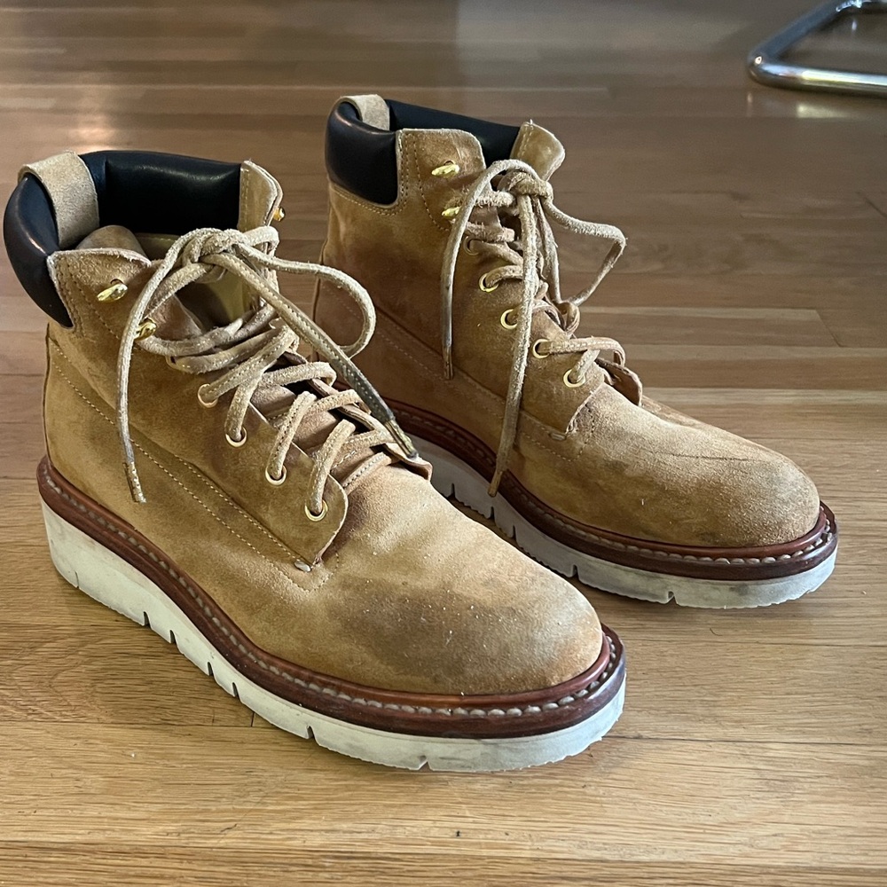 rag & bone tan leather “timberland” style boots